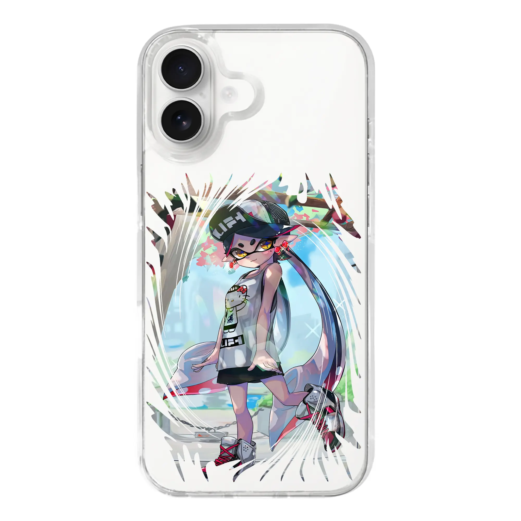 スプラトゥーン グッズ,シオカラーズ アオリ - iPhone 17シリーズ 透明スマホケース – 薄型・耐衝撃・精密フィット保護カバー